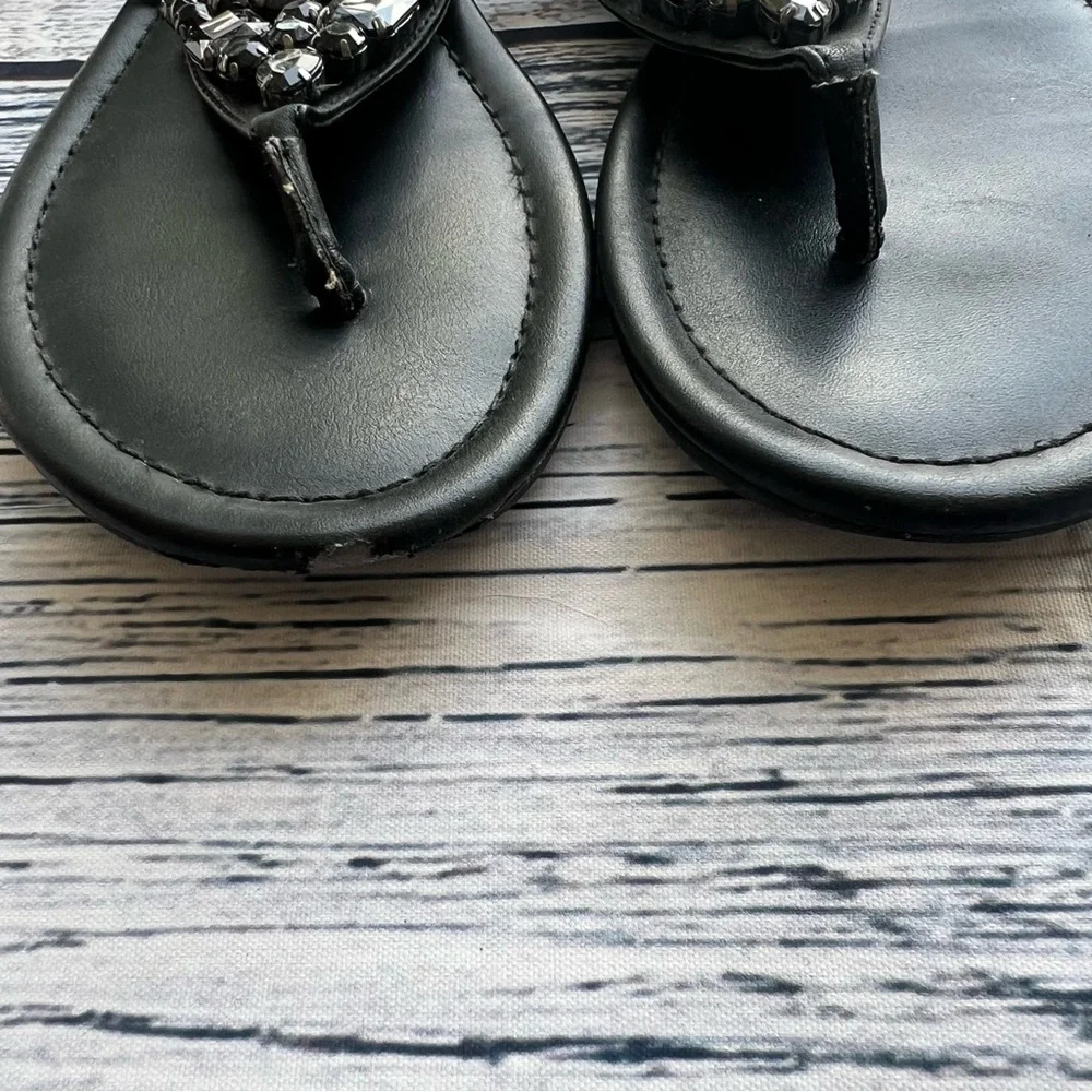 Jessica Simpson “Braylie” Elegant Black Beaded Sandals